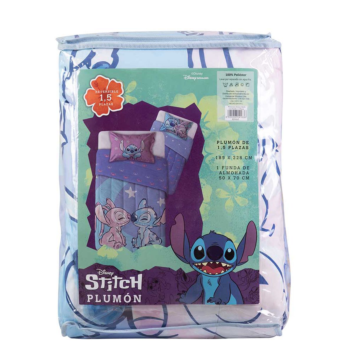 Plumón Disney 1,5 Plazas Stitch Luna