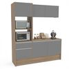 Mueble de Cocina Vekkahome Virginia 1 Cajón 6 Puertas Café