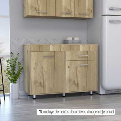 Mueble de Cocina Inferior TuHome Orion 3 Puertas 1 Cajón Duna Blanco