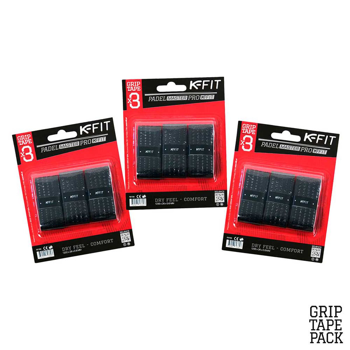 Over Gripp K-FIT Negro Pack 9 Unidades