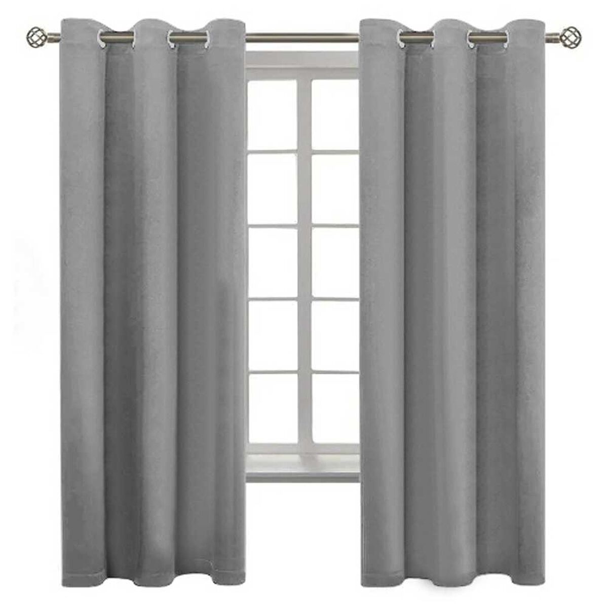 Cortina Blackout Vincenzi Tela 140 x 220 cm Gris