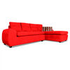 Seccional Derecho Elegant Houston Cheise Tela 5 Cuerpos Rojo