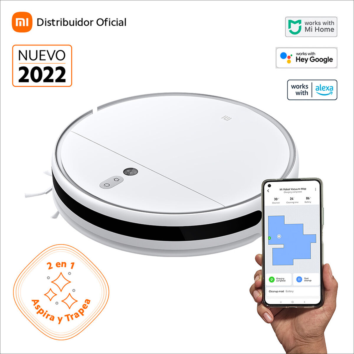Aspiradora Robot Xiaomi Mi Robot Vacuum-Mop 2 EU