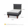 Cama Europea CIC 1,5 Plazas Anatomic + Respaldo Torino