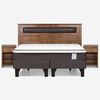 Cama Europea Rosen Base Dividida King New Style 4 Plus + Respaldo + 2 Veladores Ferrarra