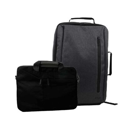 Mochila Notebook Levo Manager Gris 15,6"+ Funda Negra 15,6"