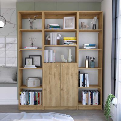 2 Estantes 45 cm + Estante 2 Puertas TuHome Home Macadamia