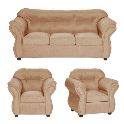 Imagen 1 del producto Juego de Living Diseño A&M Home Catalina Sofá 3 Cuerpos + 2 Sillones 1 Cuerpo Beige