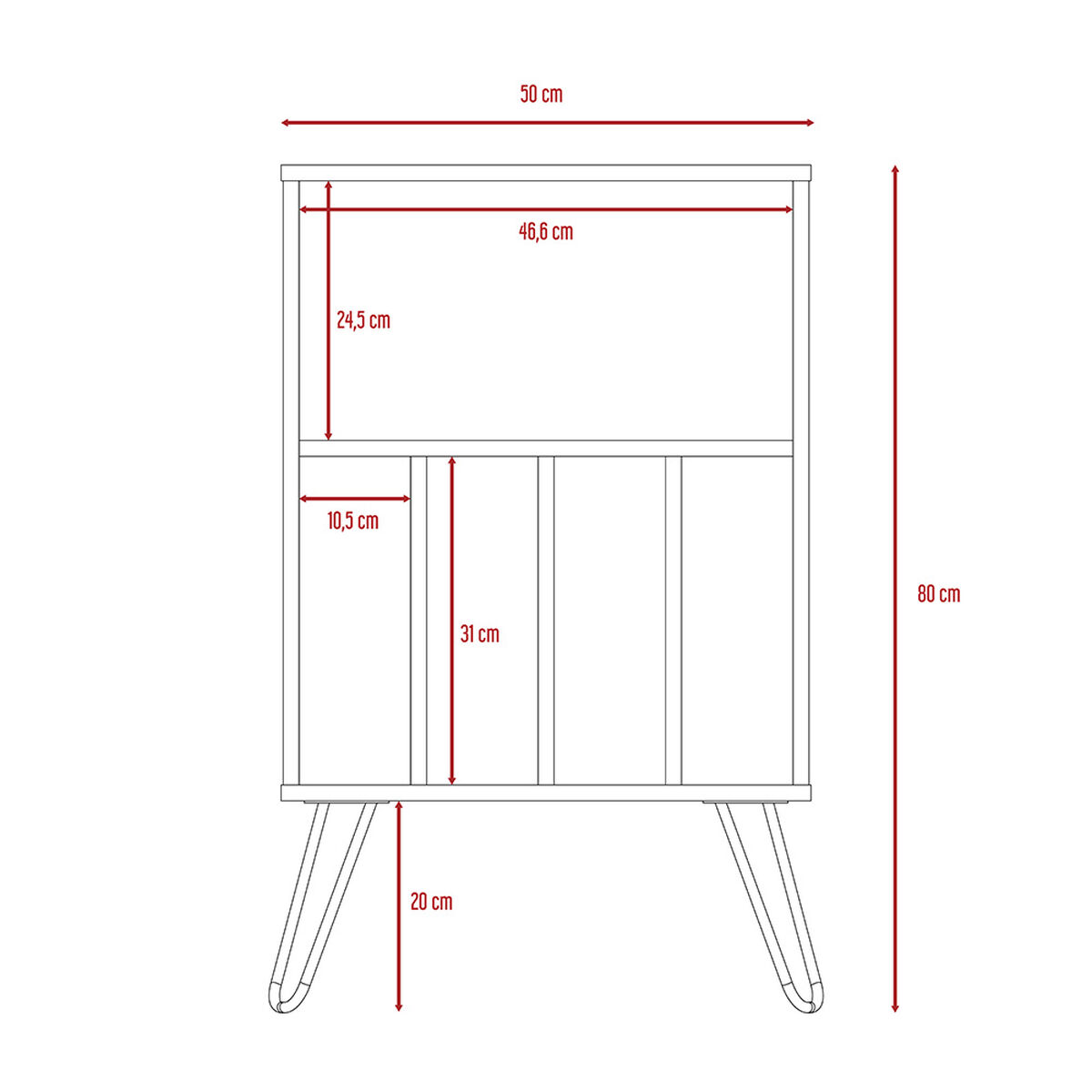 Mueble Funcional  TuHome Vassel Miel/Plomo