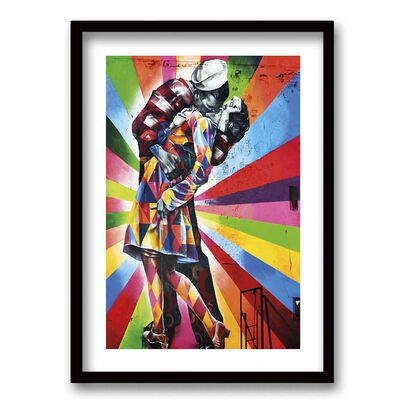 Cuadro Decorativo Retela Beso Mural 50 x 35 cm