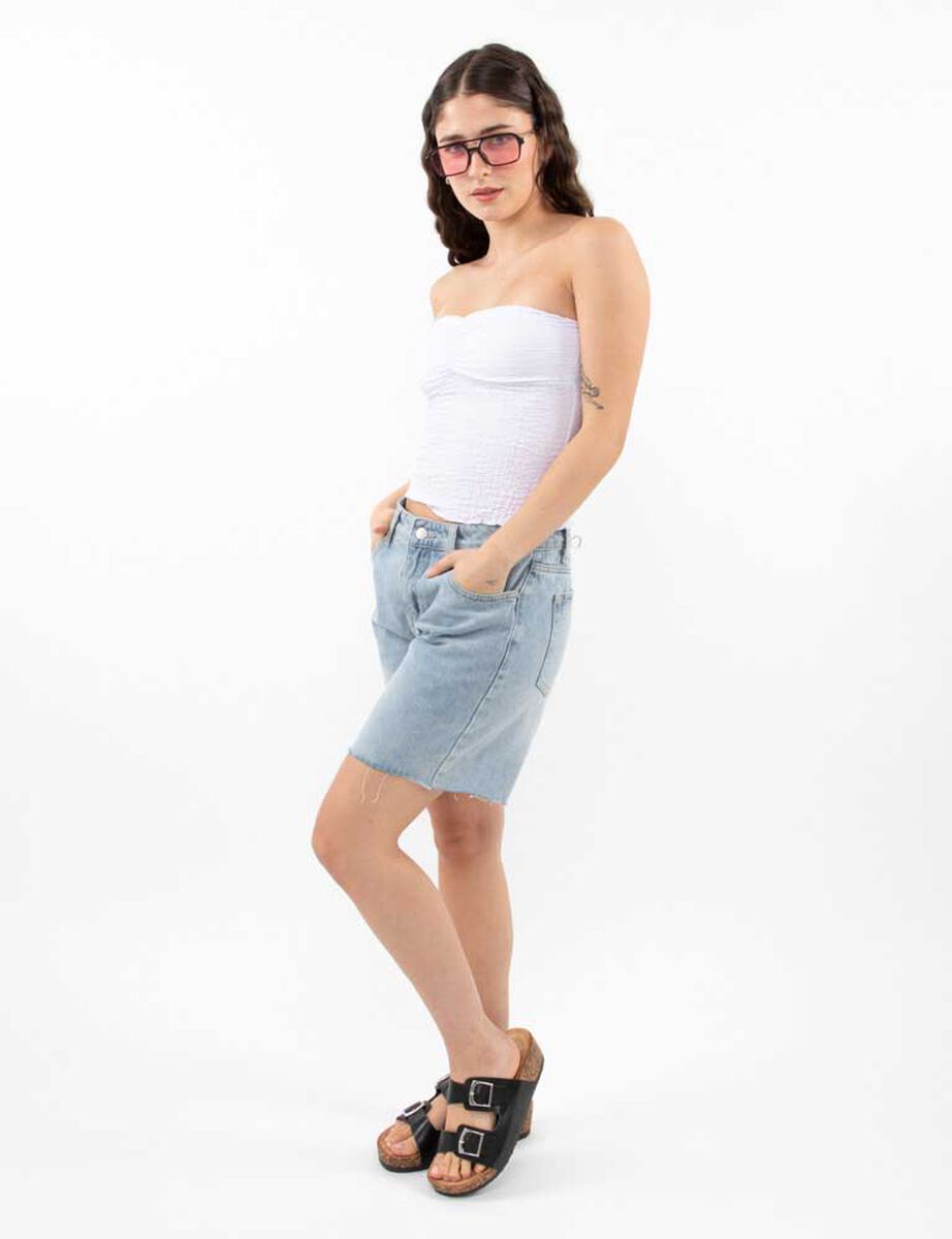 Polera Strapless Mujer Icono
