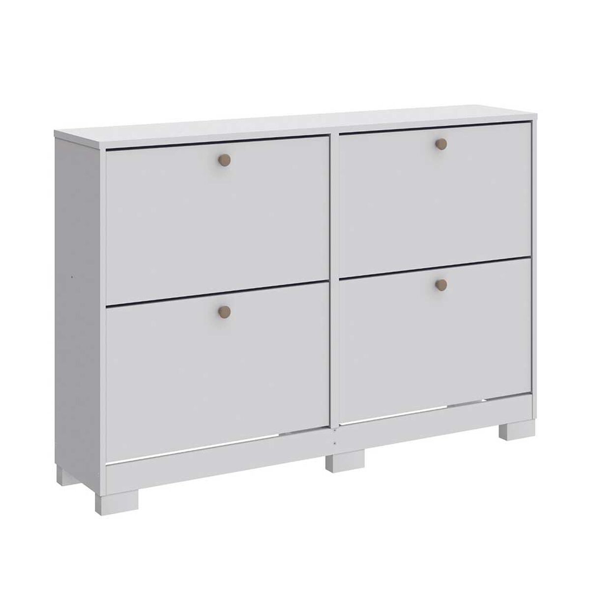 Cómoda Zapatera Onessta Versatil 4 Puertas Blanco