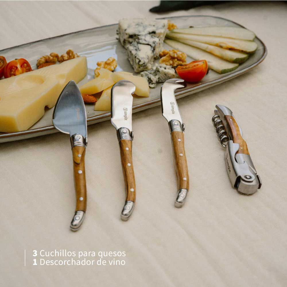 Set Cuchillos para Queso Simplit Provenza 5 Piezas Marrón | Abc