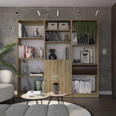 Imagen 1 del producto Estante 4 Repisas + Estante 2 Puertas + Estante 5 Repisas TuHome Home Macadamia