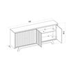 Buffet Vekkahome Brise 4 Puertas Caf&eacute; Beige
