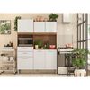 Mueble de Cocina Onessta Armonia 2 Cajones 6 Puertas Almendra Blanco