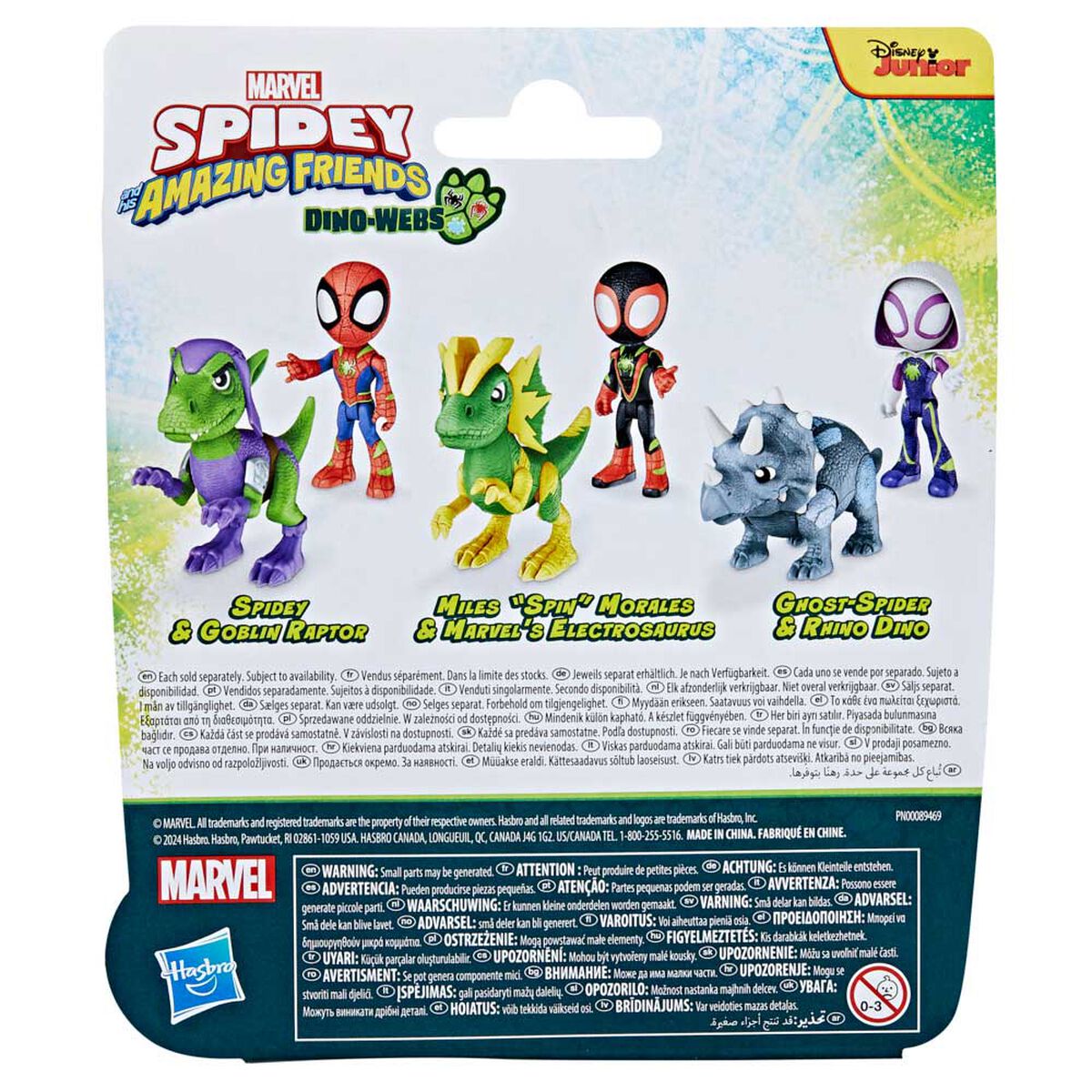 Figura de Acci&oacute;n Spidey & His Amazing Friends Dino-Webs Spidey y Goblin Raptor