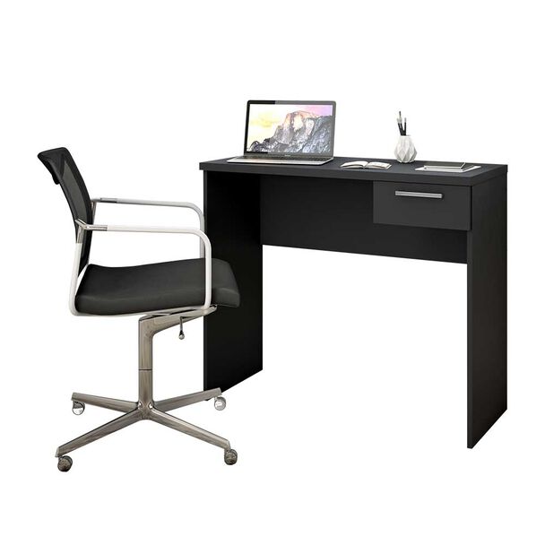 Escritorio Home Mobili Tom 1 Cajón Negro