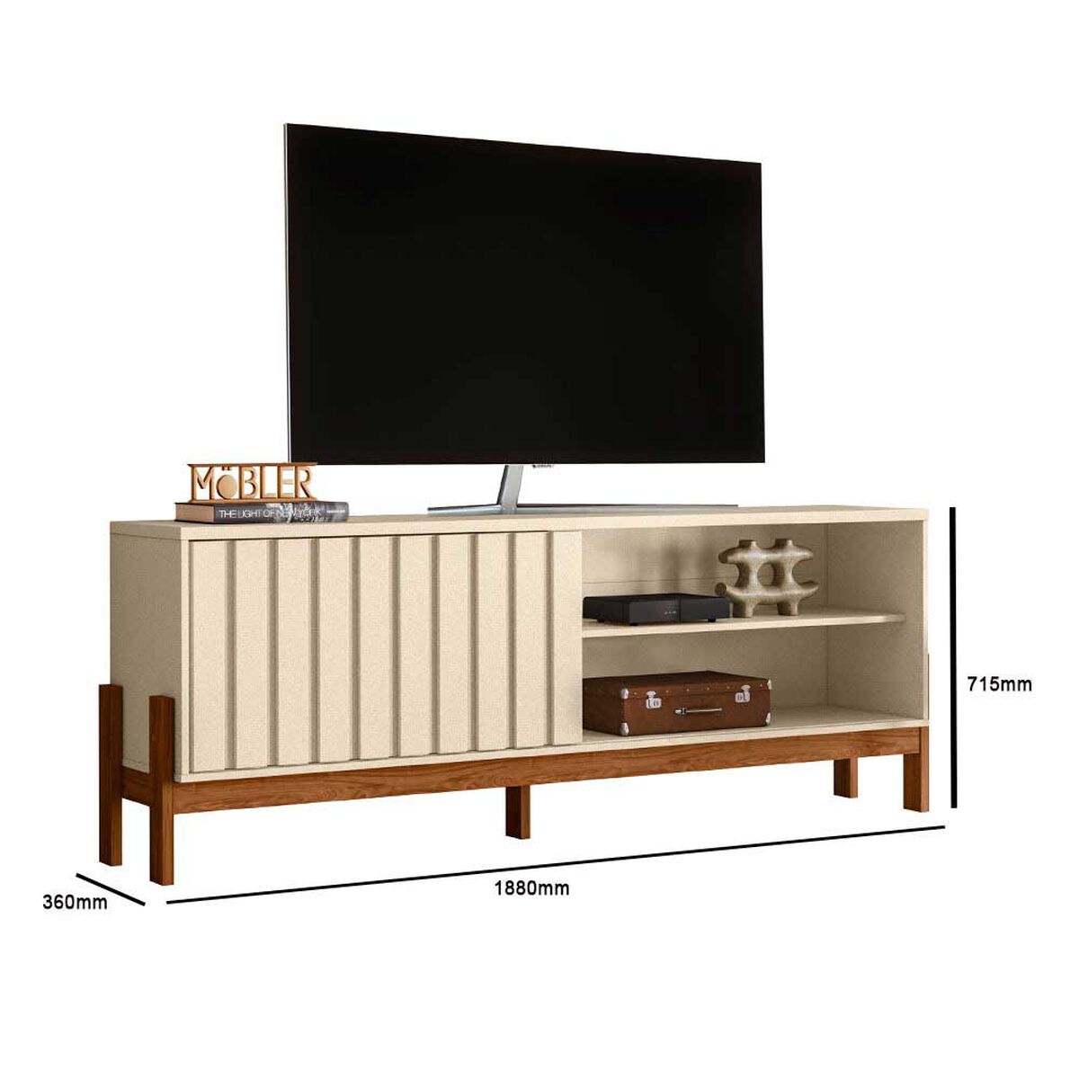 Rack TV Exit Aurora Hasta 75" Blanco