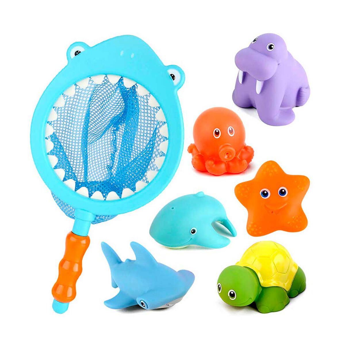 Juguete de Baño con Red de Pesca 6 Piezas Benic Baby