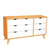 Cómoda Vekkahome Luna 6 Cajones Café