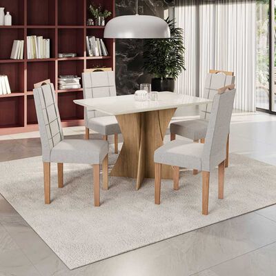 Imagen 2 del producto Juego de Comedor Yardas Trento 4 Sillas Off White