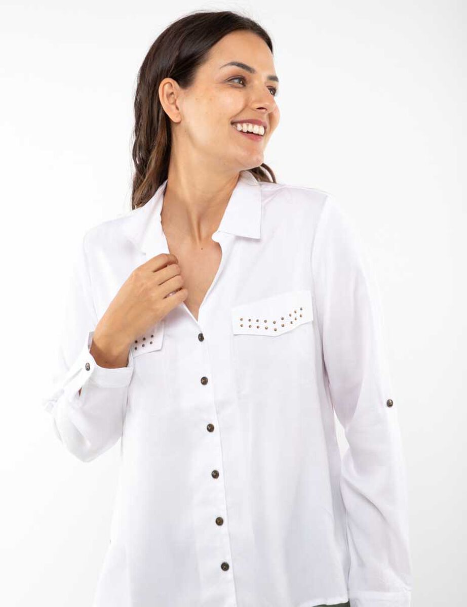 Blusa Lisa Manga Larga  Mujer Alma