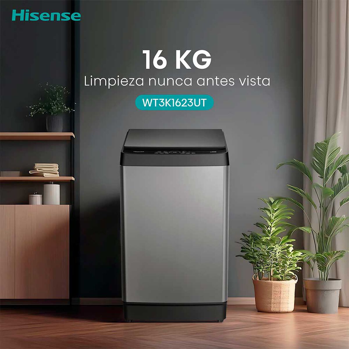 Lavadora Hisense WT3K1623UT 16 Kg.