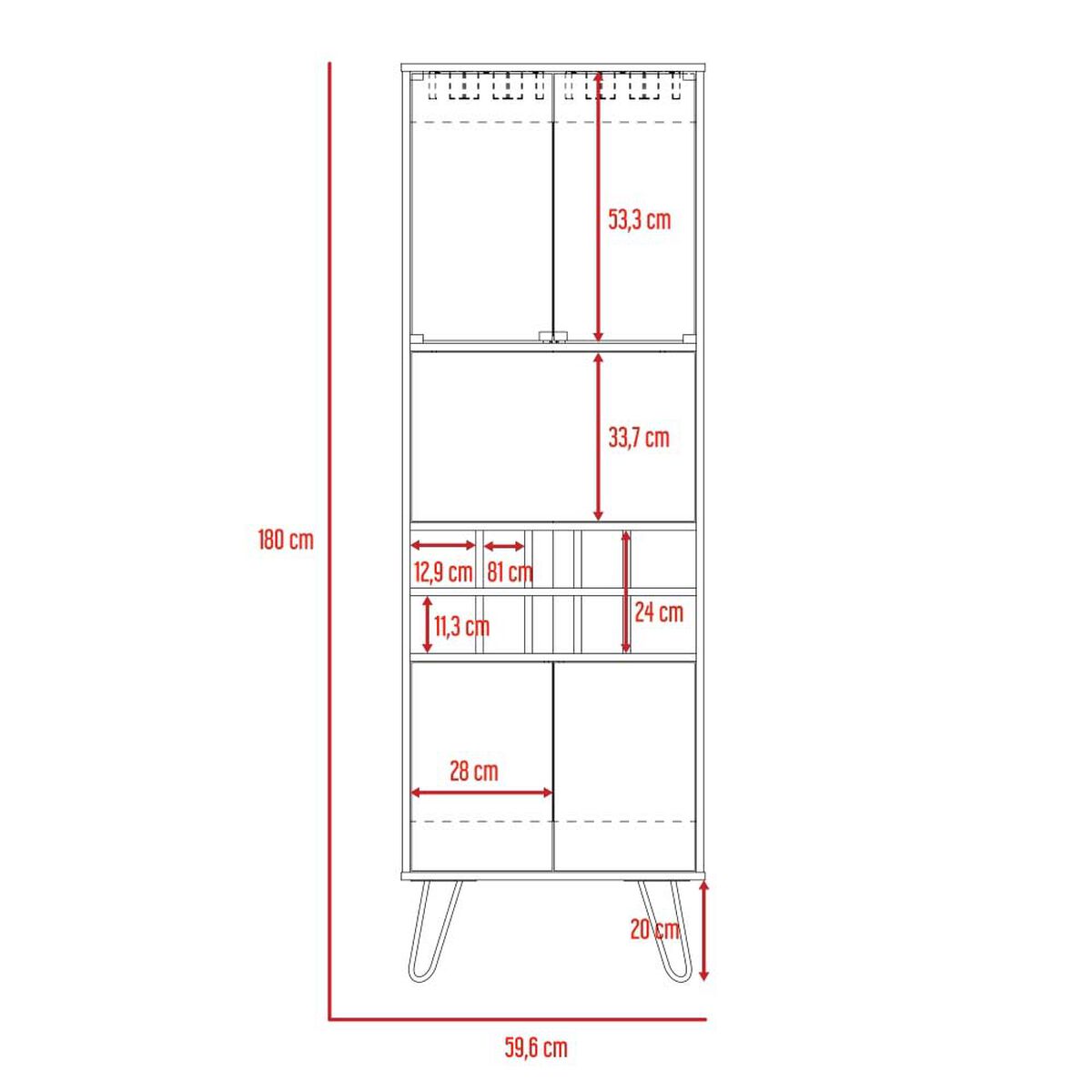 Combo Bar Alto + Bife TuHome Vassel Miel Plomo