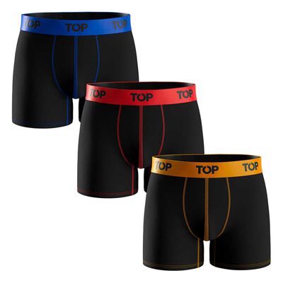 Imagen 1 del producto Pack 3 Bóxer Medio Algodón Hombre Top C21, Color-12, Color-13