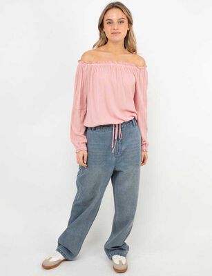 Imagen 2 del producto Blusa Campesina Mujer Icono Rosado