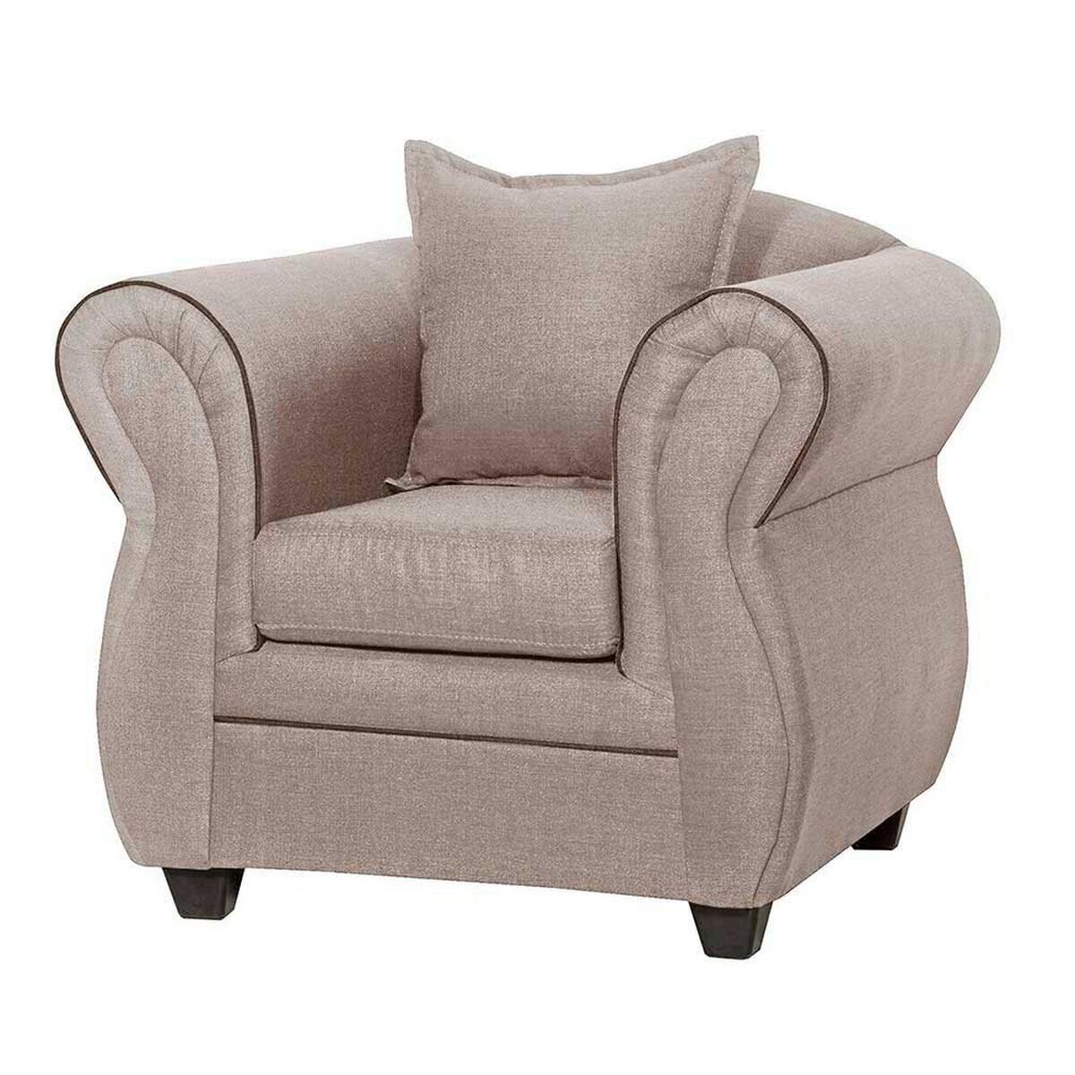 Juego de Living Black Factory Emili 7 Cuerpos Beige