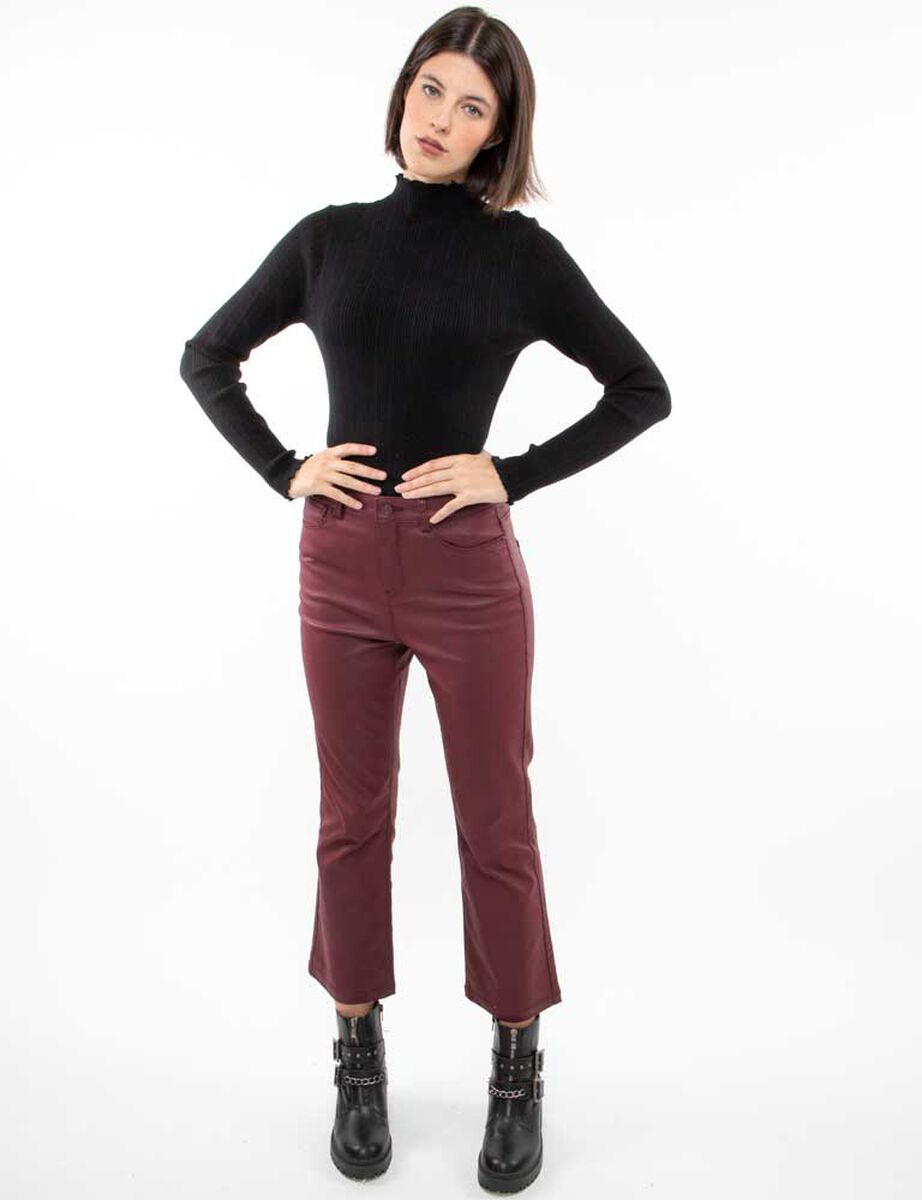 Pantalón Flare Ecocuero Mujer Fiorucci