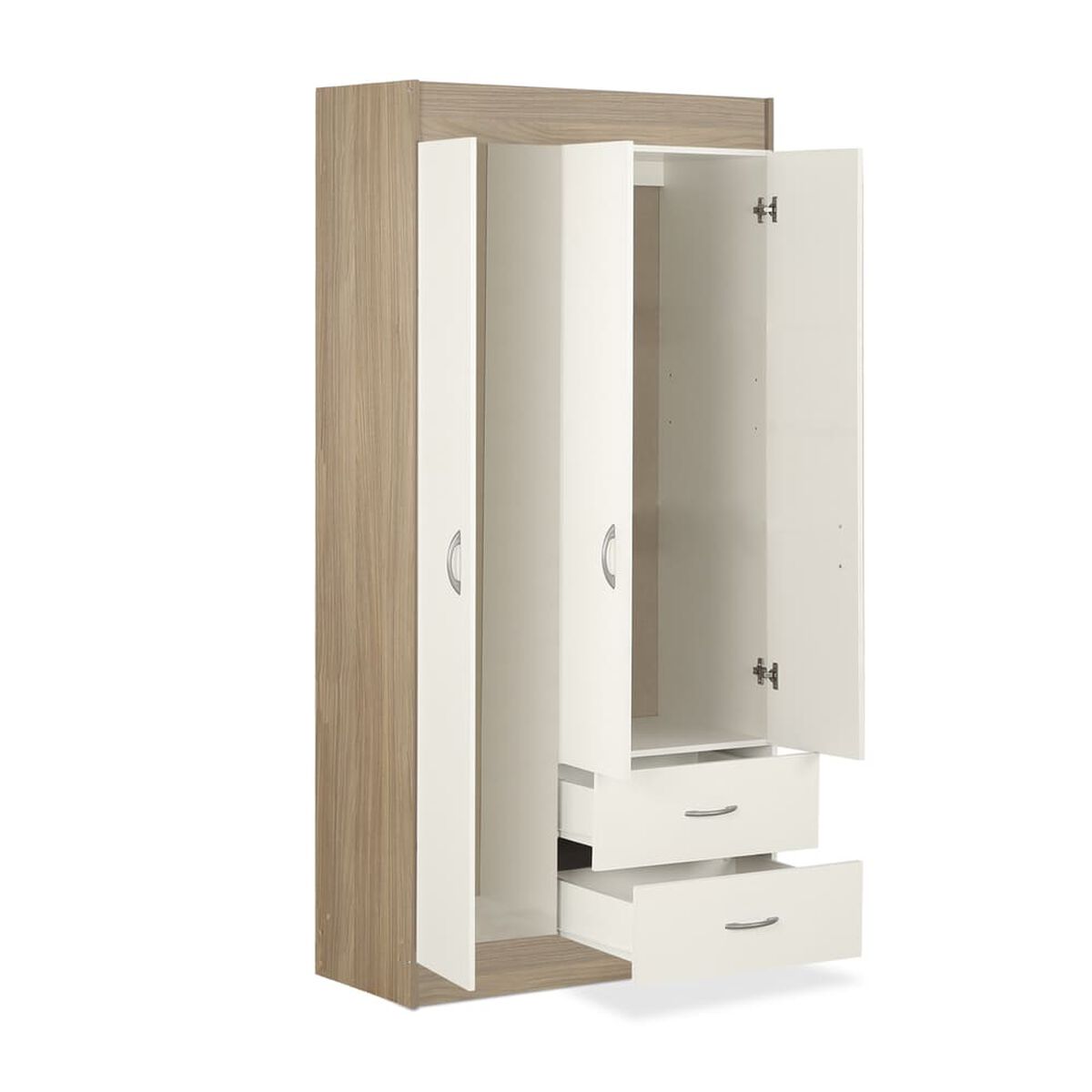 Closet Stanford 3 Puertas 2 Cajones Bicolor