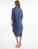 Vestido Midi Lino Manga 3/4 Mujer Portman Club