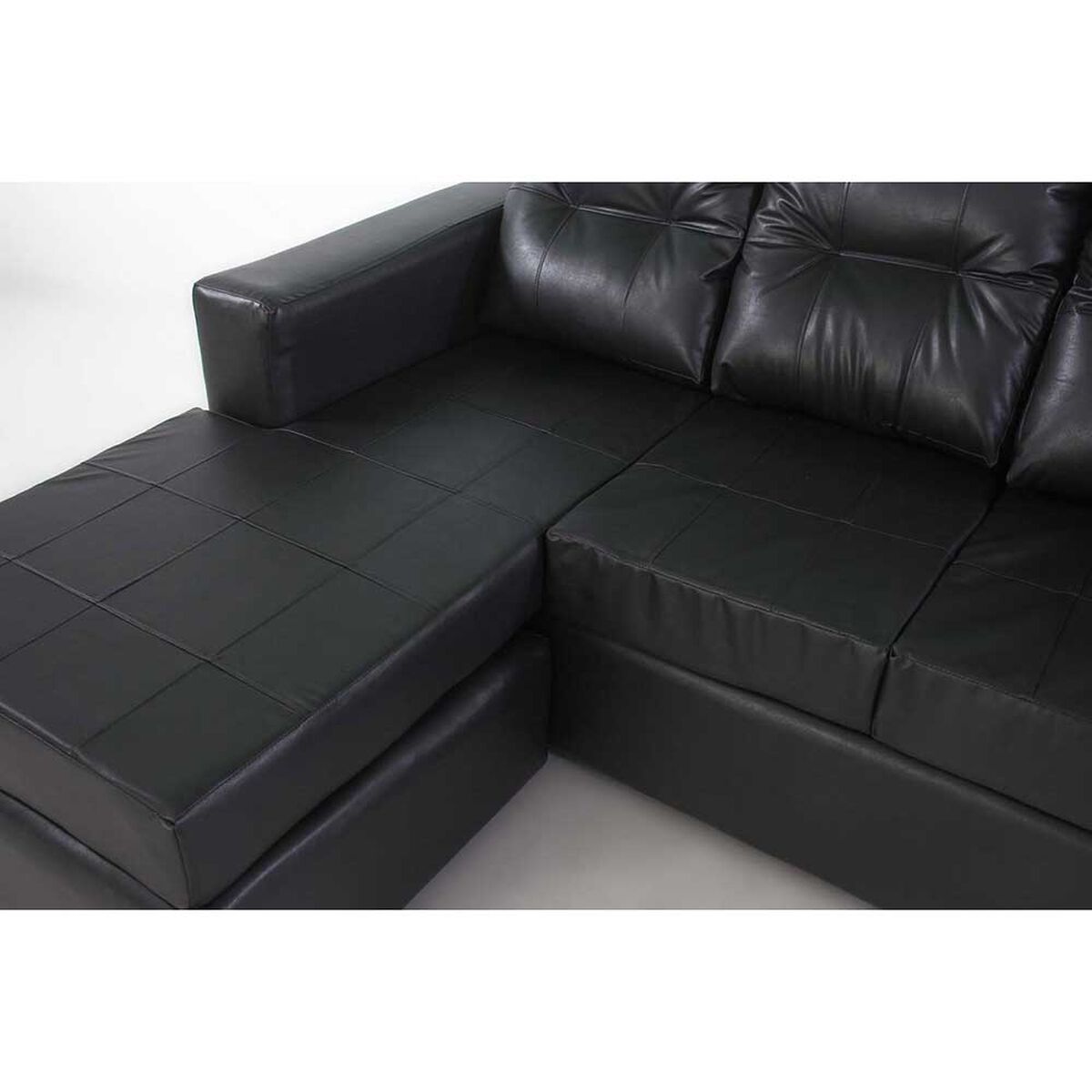 Sofá Modular Kea Rodas 3 Cuerpos Negro