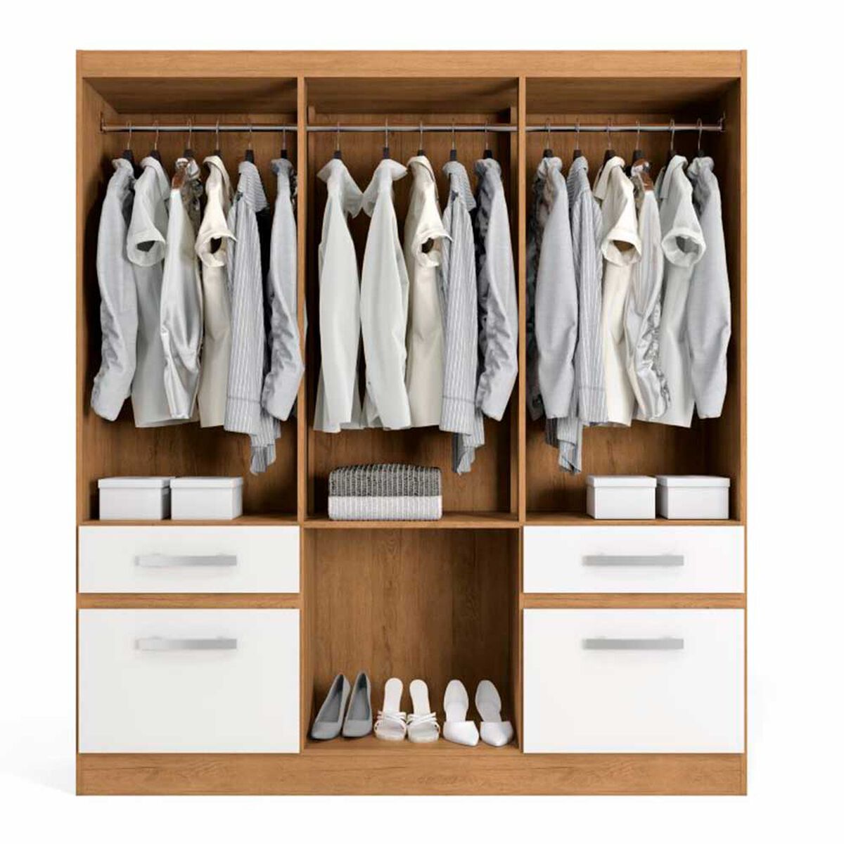 Closet Yardas Liliana 6 Puertas 4 Cajones Freij&oacute; Blanco