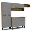 Mueble de Cocina Vekkahome Madri 1 Cajón 9 Puertas Gris