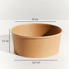 Envase Bowl con Tapa Pet Marrón De Gaune 1000ml