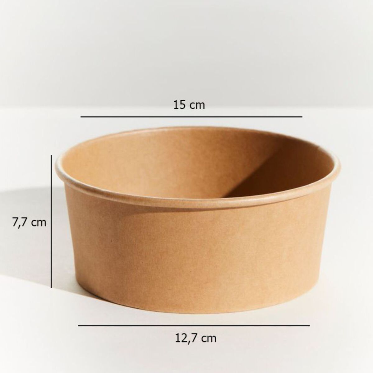 Envase Bowl con Tapa Pet Marrón De Gaune 1000ml