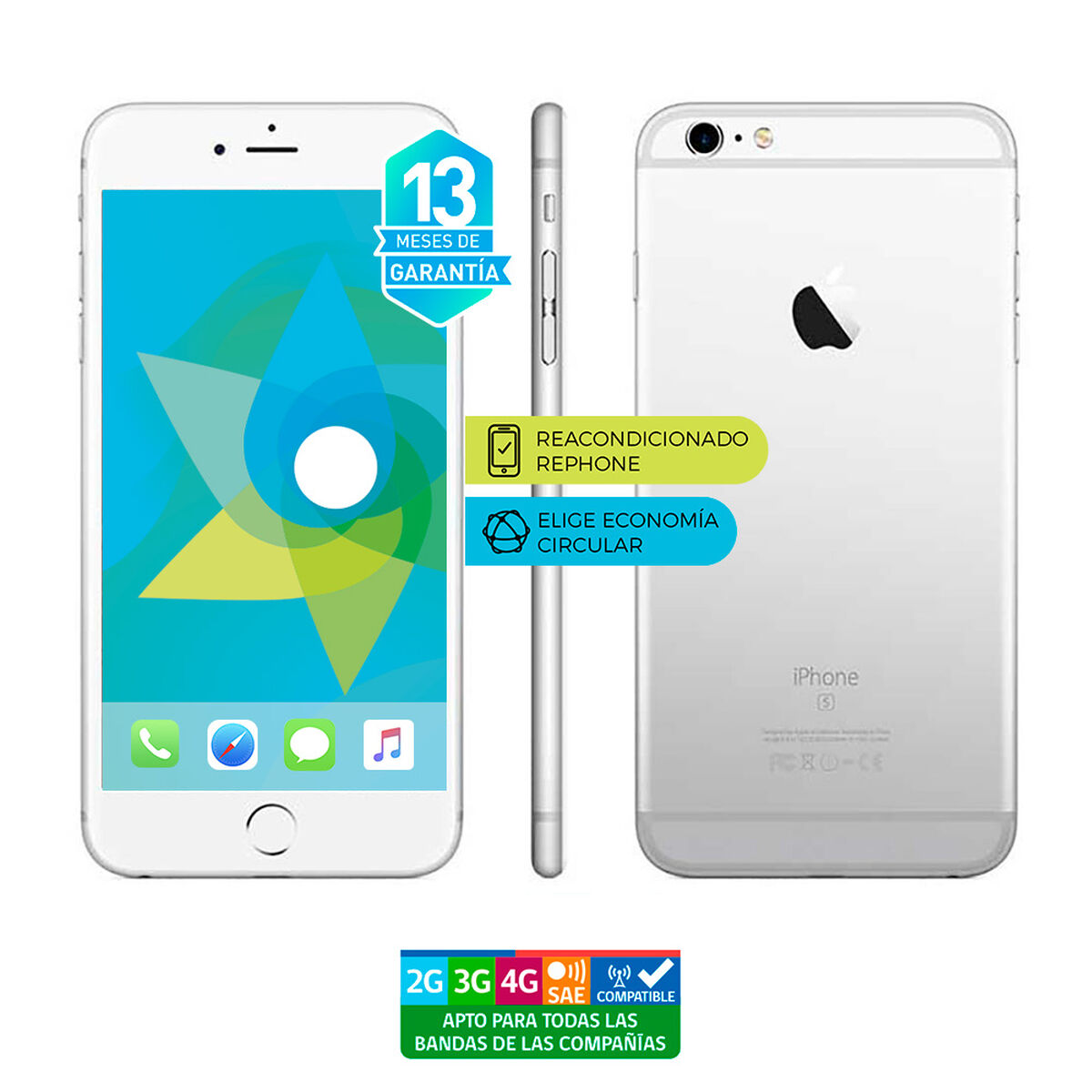 Celular Apple Iphone 6s 16GB 4.7" Reacondicionado Plata Liberado