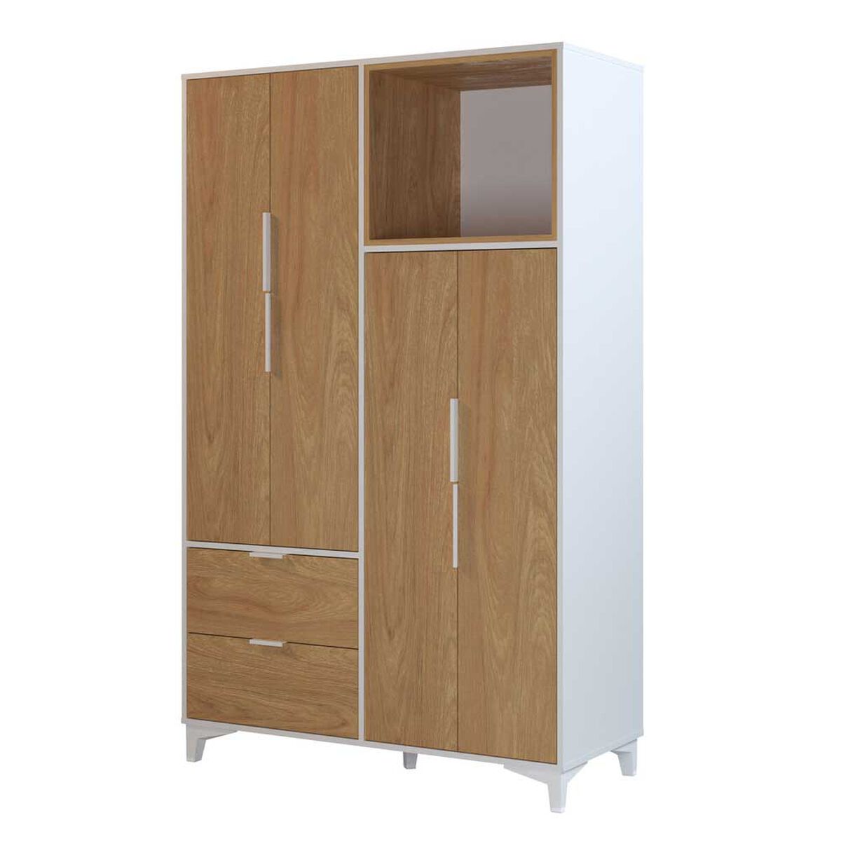 Clóset Silcosil Mood Blanco Madera 4 Puertas 2 Cajones