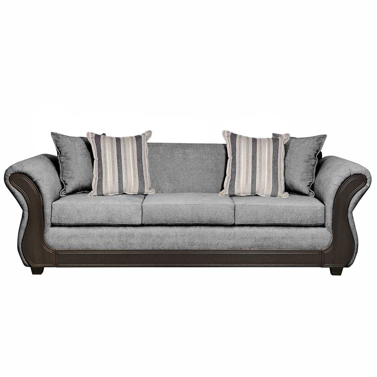 Sofá Innovamuebles Palermo Tela 3 Cuerpos Gris