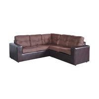 Sofá Seccional Modular Kea Liverpool 5 Cuerpos PU Tela Café