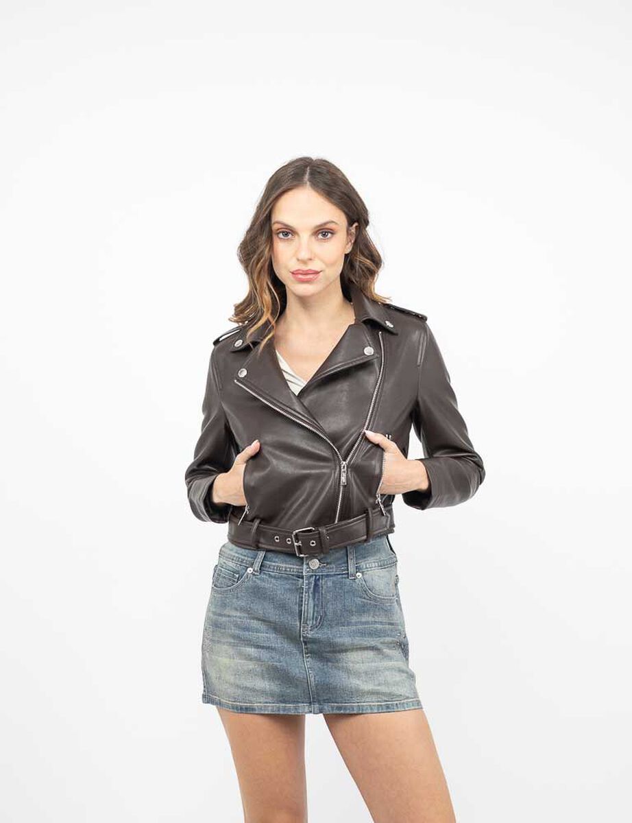 Chaqueta Biker Ecocuero Mujer Soviet