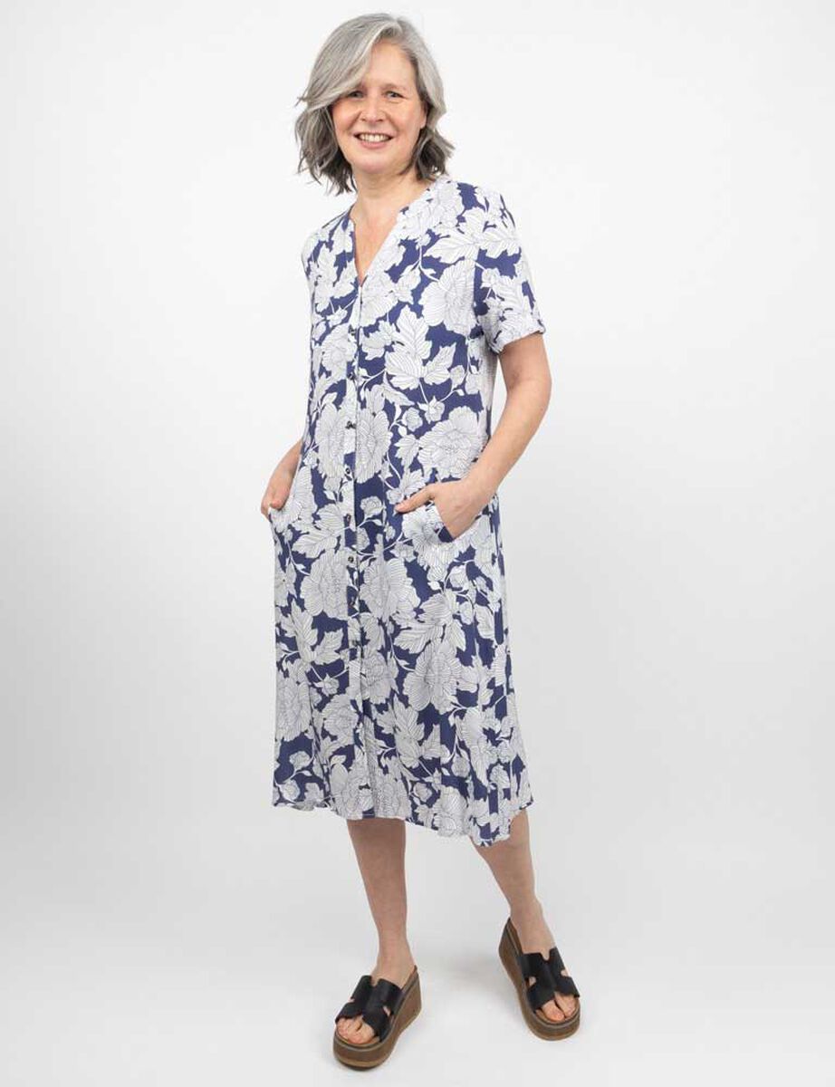 Vestido Midi Manga Corta Mujer Portman Club