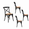 Set 4 Sillas Spazzio Retro Negro