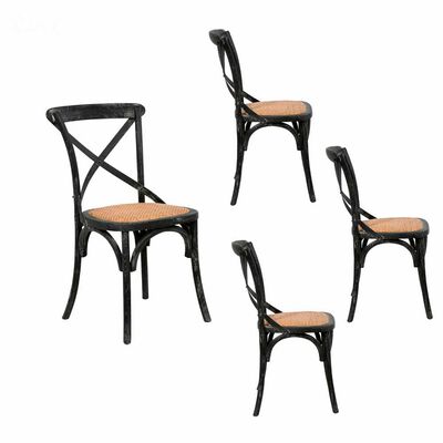 Set 4 Sillas Spazzio Retro Negro