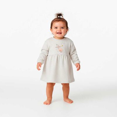 Polera Manga Larga Beba Chess Baby Gris, Rosa