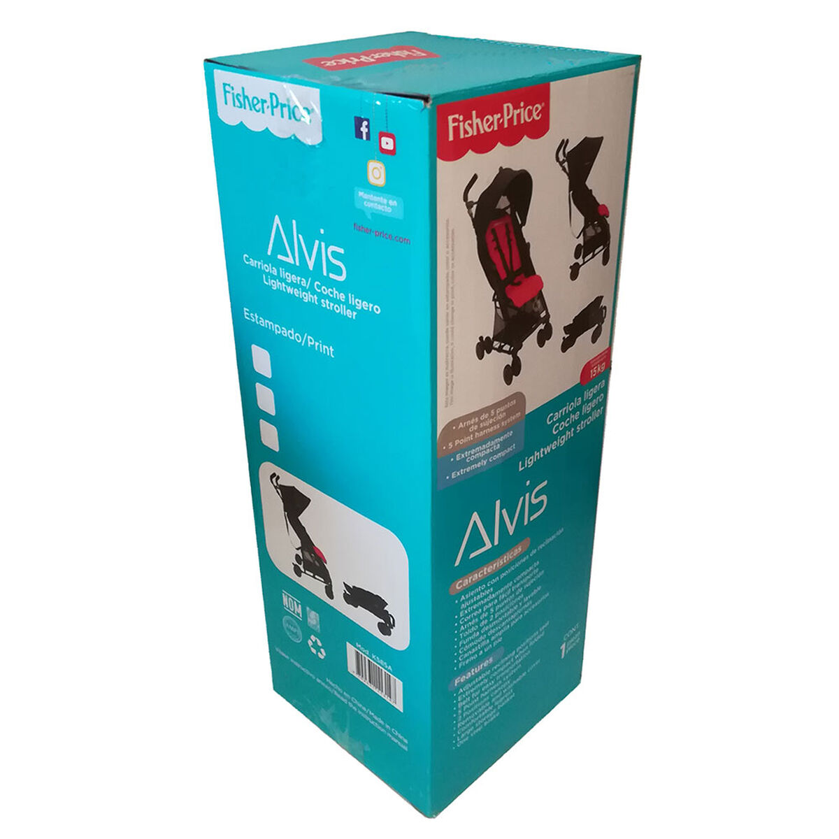 Coche de Paseo Fisher Price Alvis Rojo